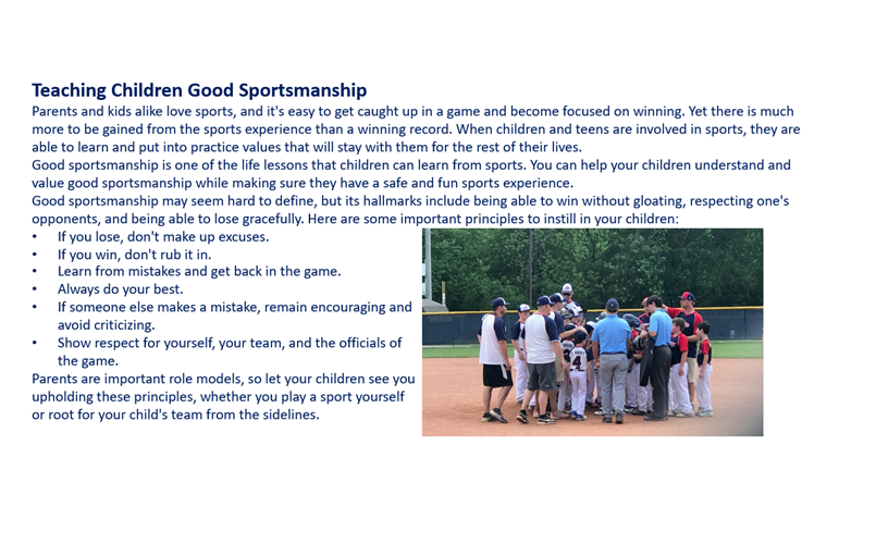 Remember Good Sportmanship