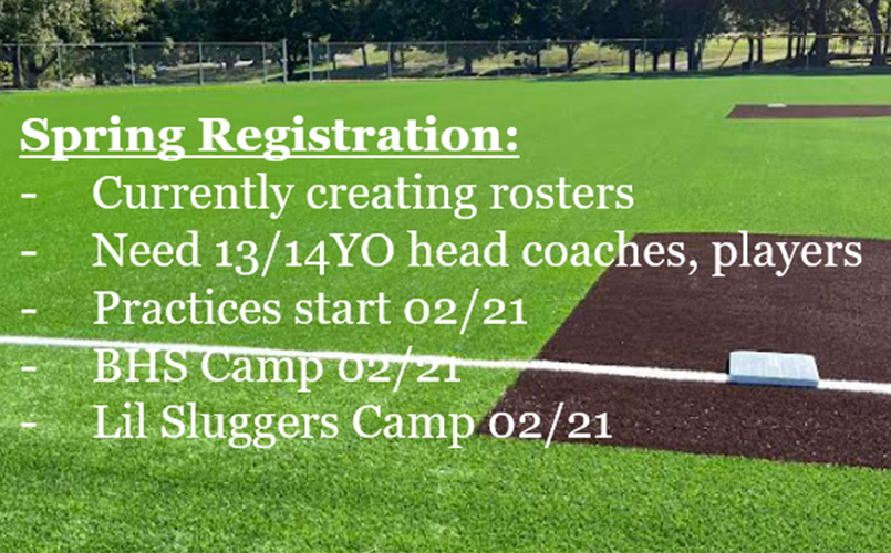 Spring Registration Open