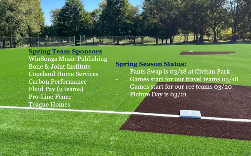 Spring Baseball & Softball