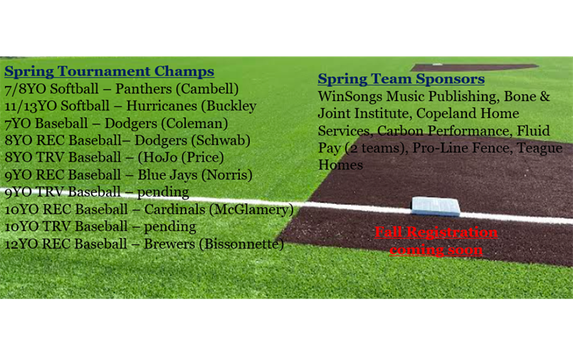 Spring Baseball & Softball