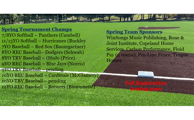 Spring Baseball & Softball