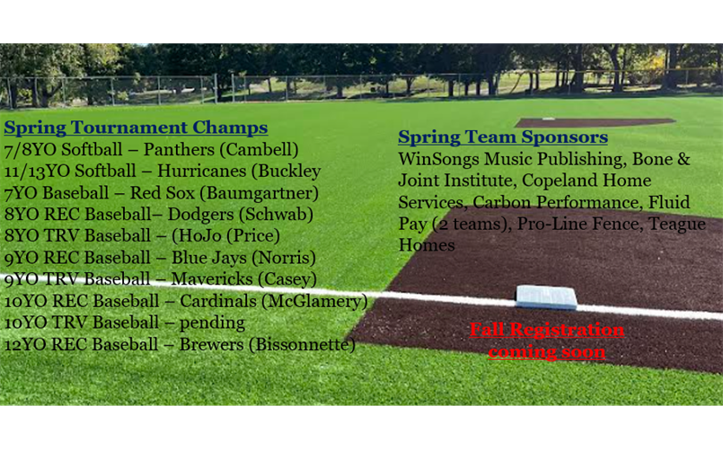 Spring Baseball & Softball
